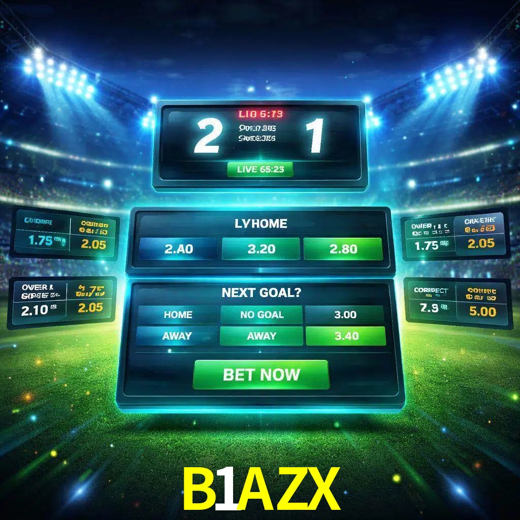 Vista de apuestas en vivo B1AZX durante un partido en curso
