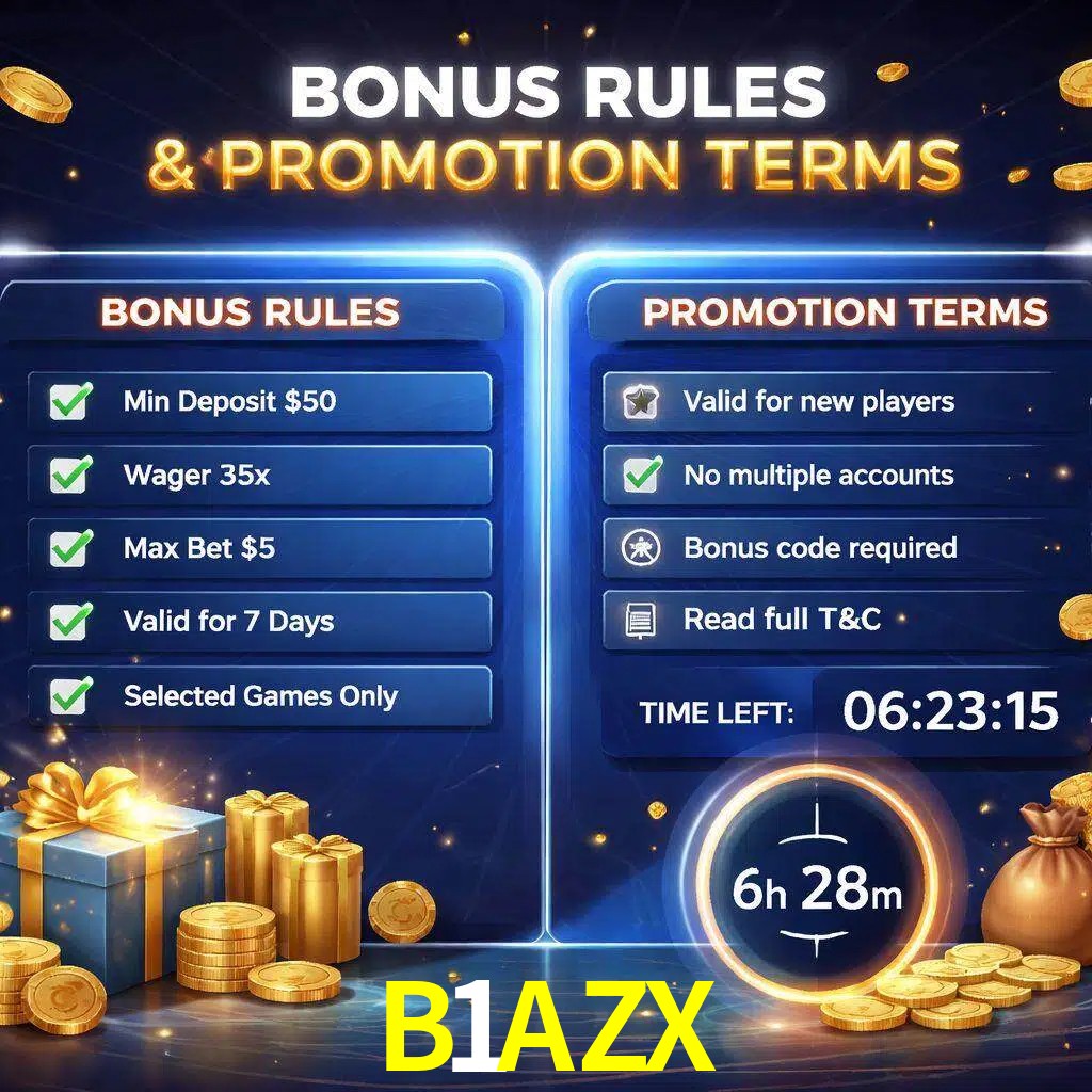 Reglas de promoción B1AZX y condiciones de bonos explicadas visualmente